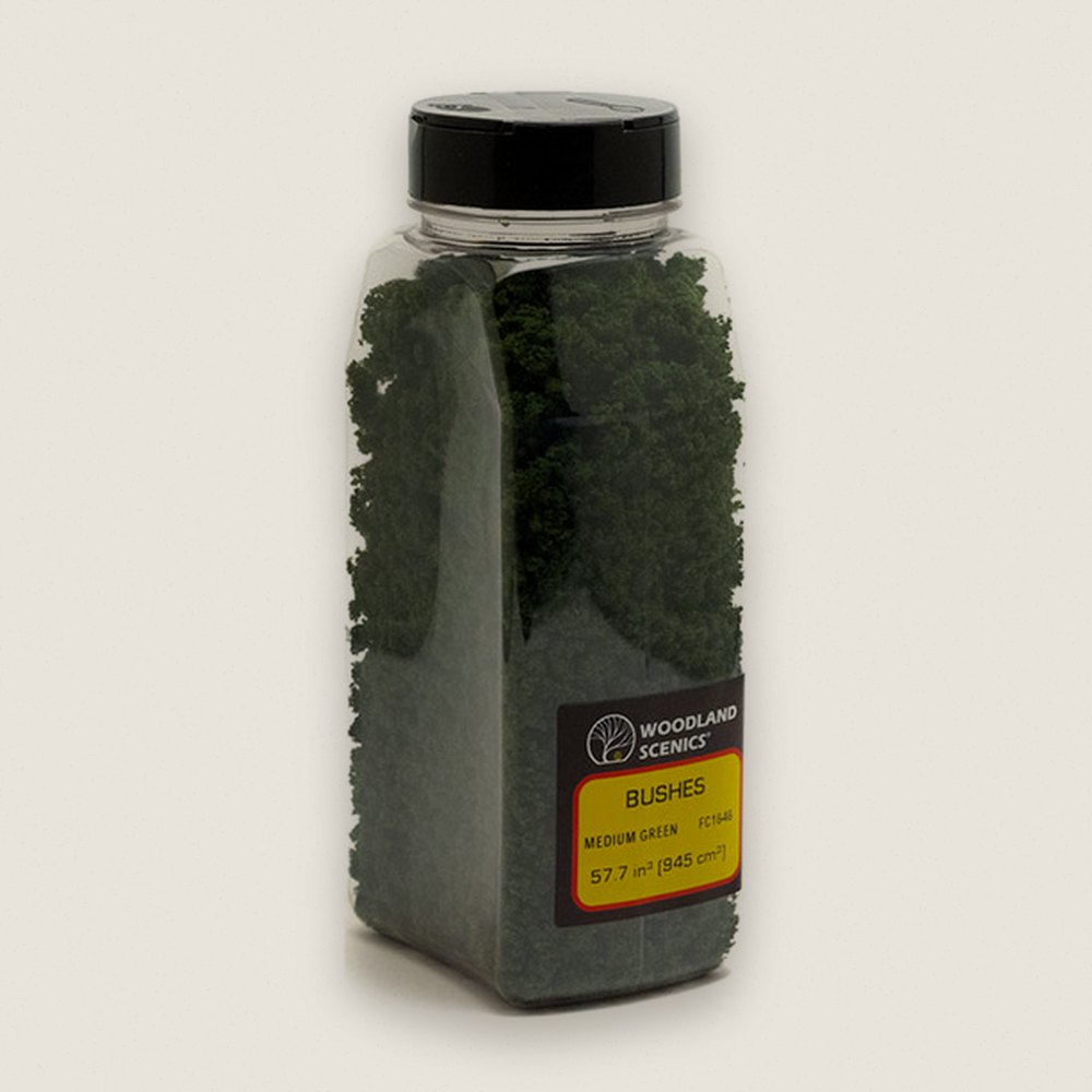Bushes Shaker, Medium Green, 50 Cubic Inches - Woodland Scenics