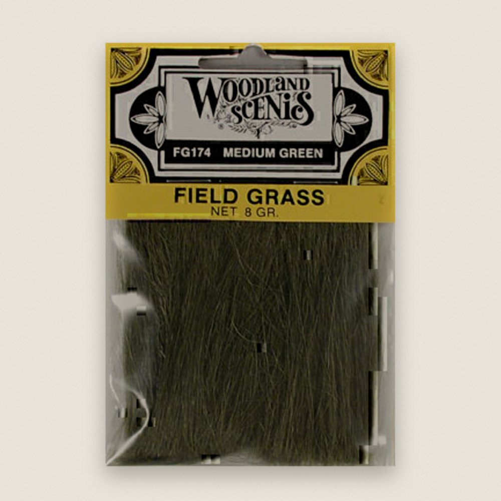 Field Grass, Medium Green, 8 Grams - Woodland Scenics
