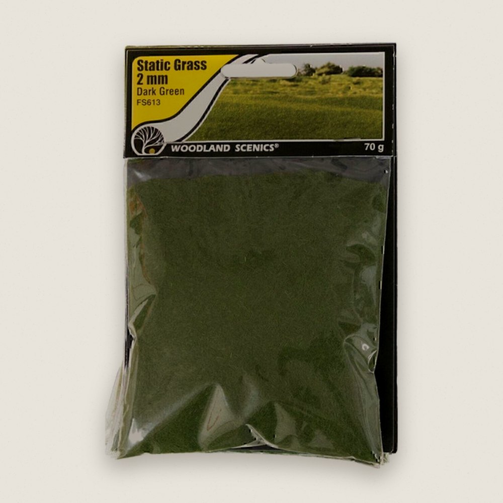 Static Grass, Dark Green, 2mm - Woodland Scenics