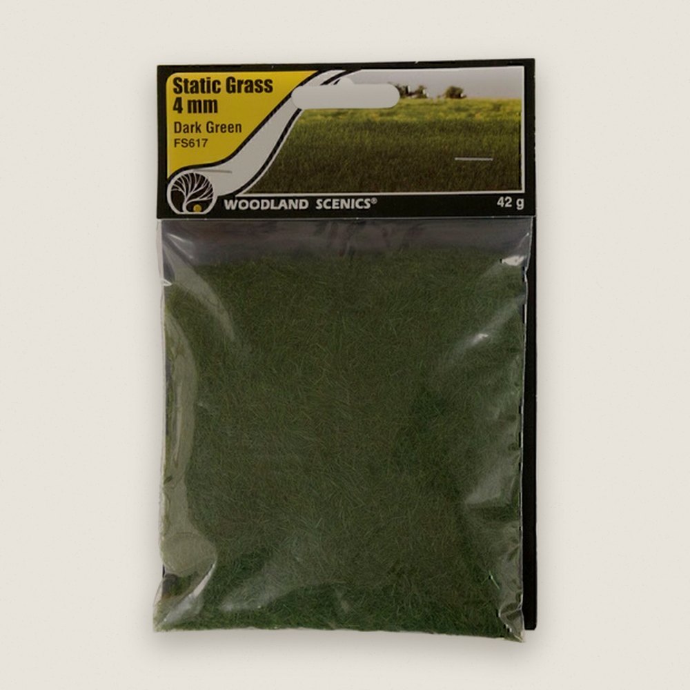Static Grass, Dark Green, 4mm - Woodland Scenics