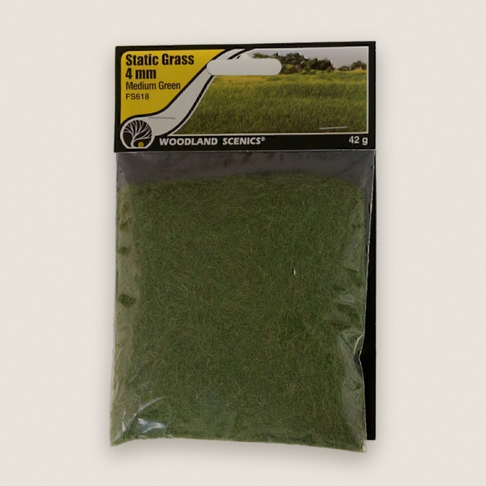 Static Grass, Medium Green, 4mm - Woodland Scenics