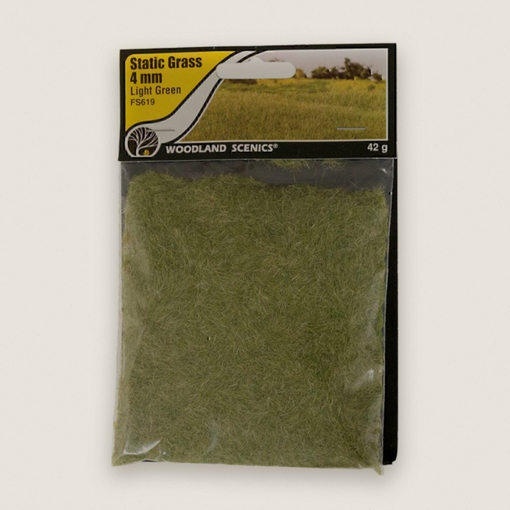 Static Grass, Light Green, 4mm - Woodland Scenics