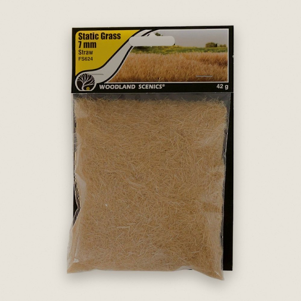 Static Grass, Straw Green, 7mm - Woodland Scenics