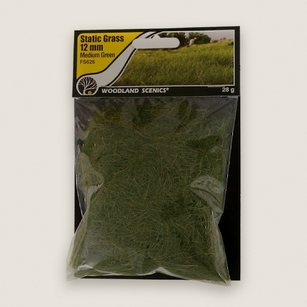 Static Grass, Medium Green, 12mm - Woodland Scenics