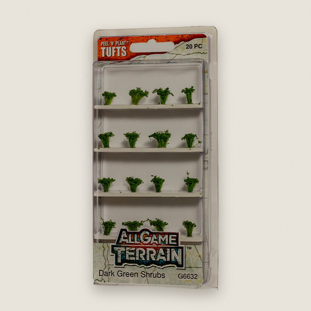 Tufts, Dark Green Shrubs, All Game Terrain - Woodland Scenics