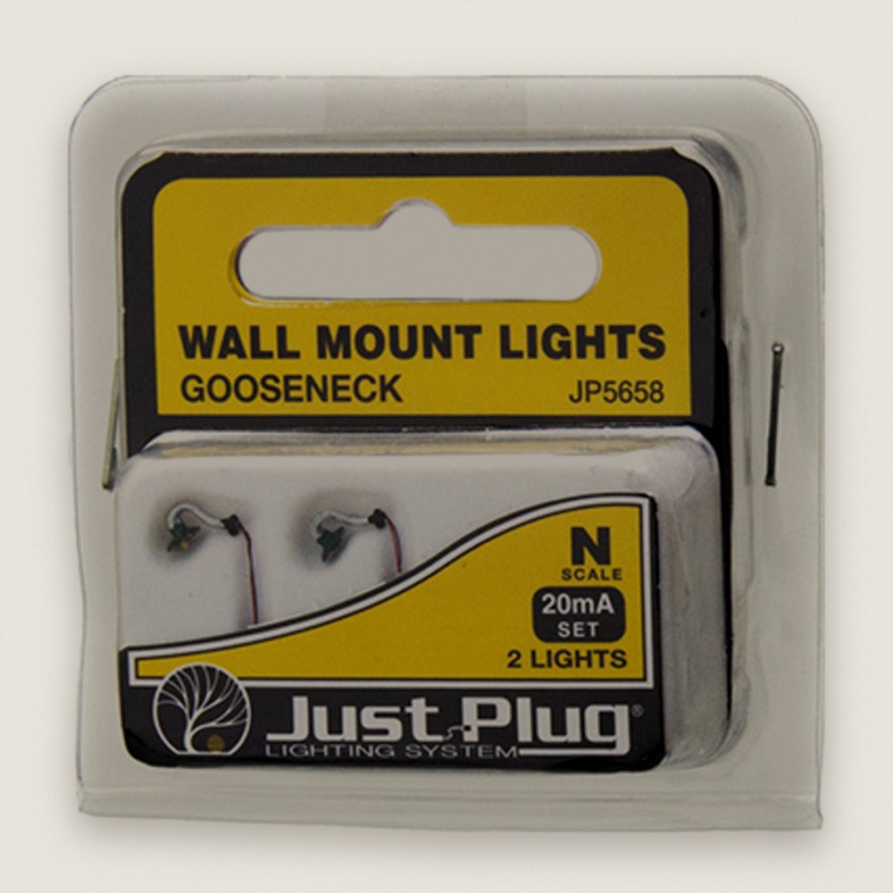 Gooseneck Wall Mount Lights 2, N - Woodland Scenics