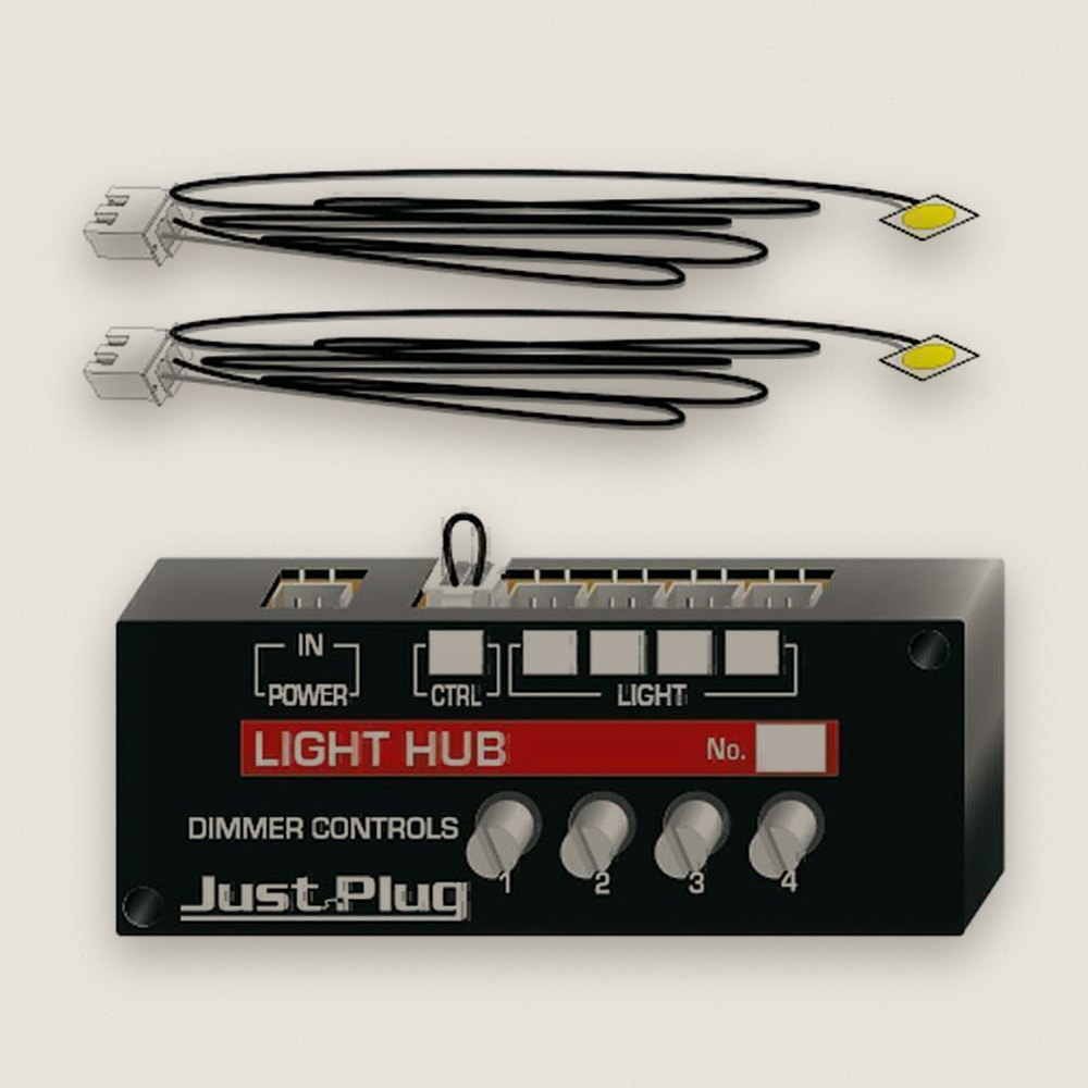 Lights/Hub Set, Just Plug, Warm White - Woodland Scenics