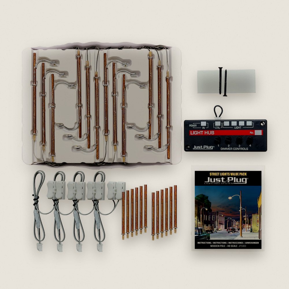 Wooden Pole Value Pack, HO Scale - Woodland Scenics