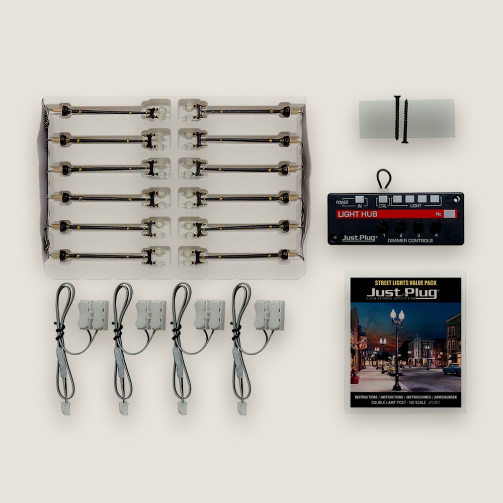 Double Lamp Post Value Pack, HO Scale - Woodland Scenics