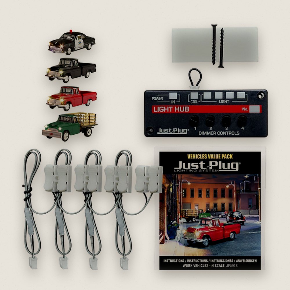 Work Vehicles Value Pack, N Scale - Woodland Scenics