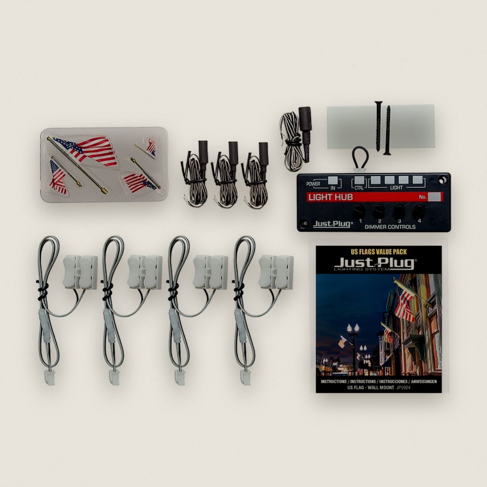 Wall Mount Flag with Spotlight Value Pack - Woodland Scenics