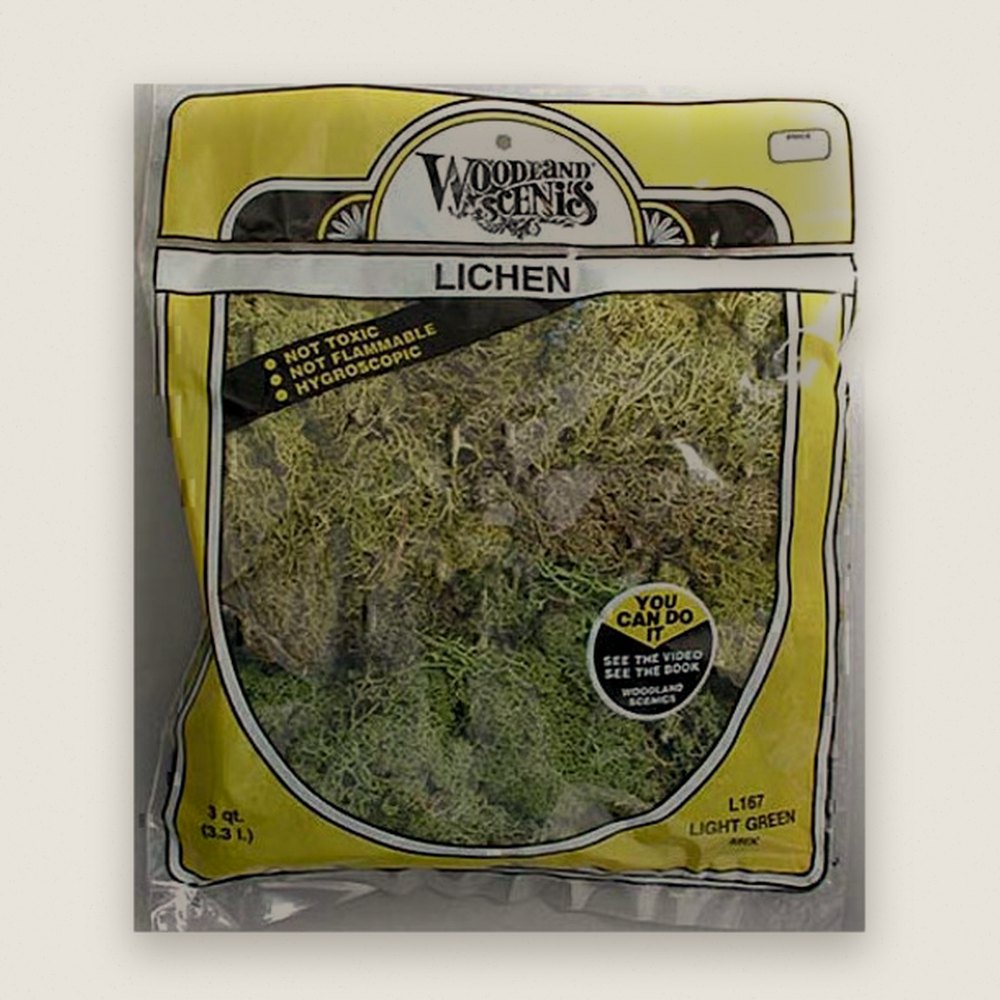 Lichen Bag, Light Green Mix, 165 cu. in. - Woodland Scenics