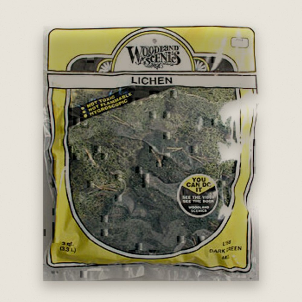 Lichen Bag, Dark Green Mix, 165 cu. in. - Woodland Scenics
