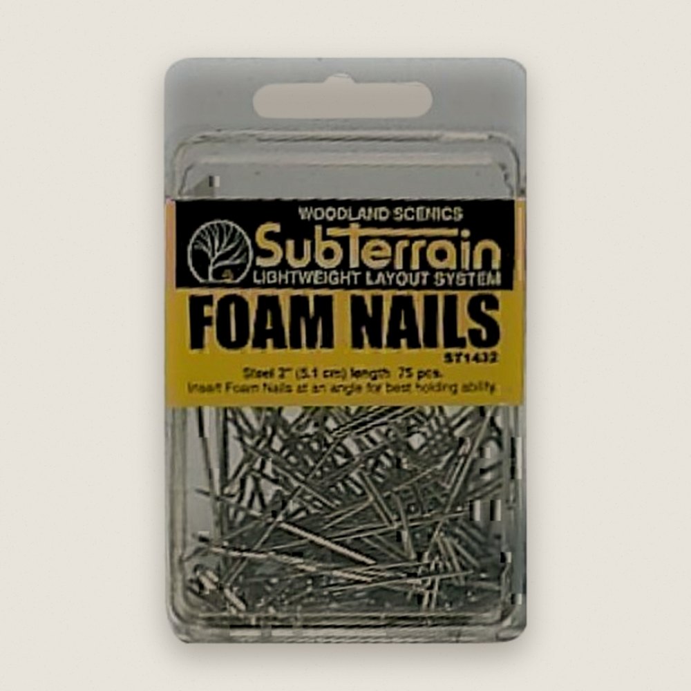 Foam Nails, Qty 75, Size 2 - Woodland Scenics