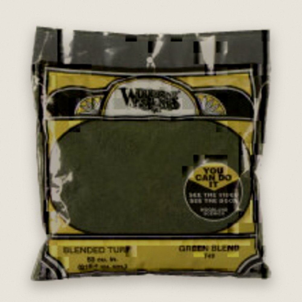 Blended Turf Bag, Green, 54 Cubic Inches - Woodland Scenics