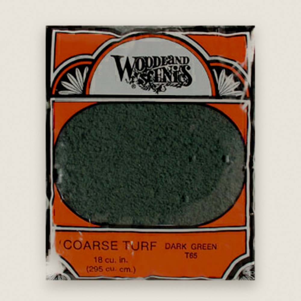 Coarse Turf Bag, Dark Green, 18 Cubic Inches - Woodland Scenics
