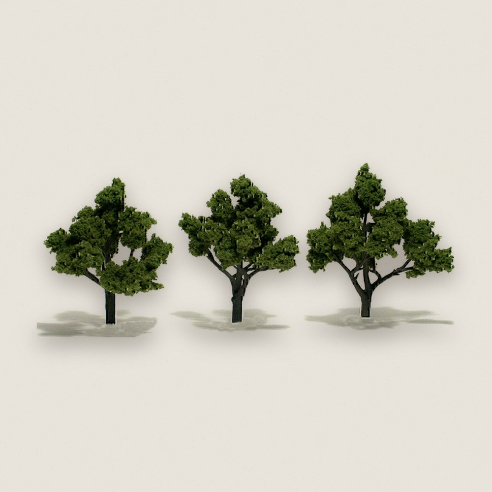 Tree, Pre-Assembled, Light Green, 4-5, Qty 3 - Woodland Scenics