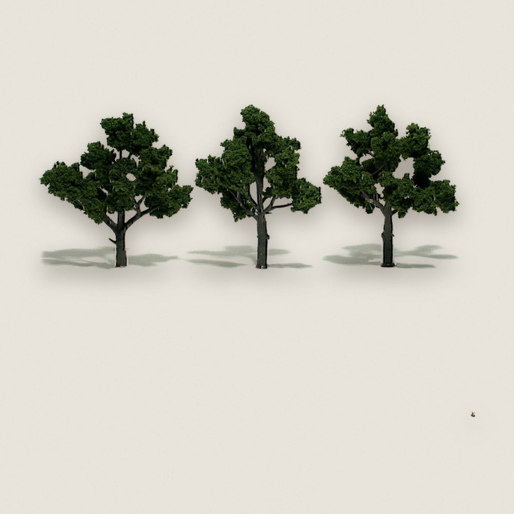 Tree, Pre-Assembled, Medium Green, 4-5, Qty 3 - Woodland Scenics