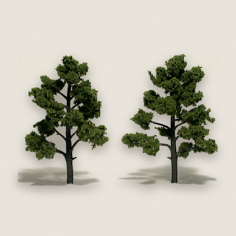 Tree, Pre-Assembled, Light Green, 5-6, Qty 2 - Woodland Scenics