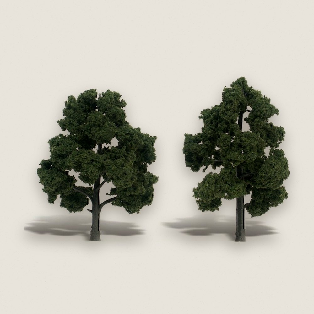 Tree, Pre-Assembled, Medium Green, 5-6, Qty 2 - Woodland Scenics