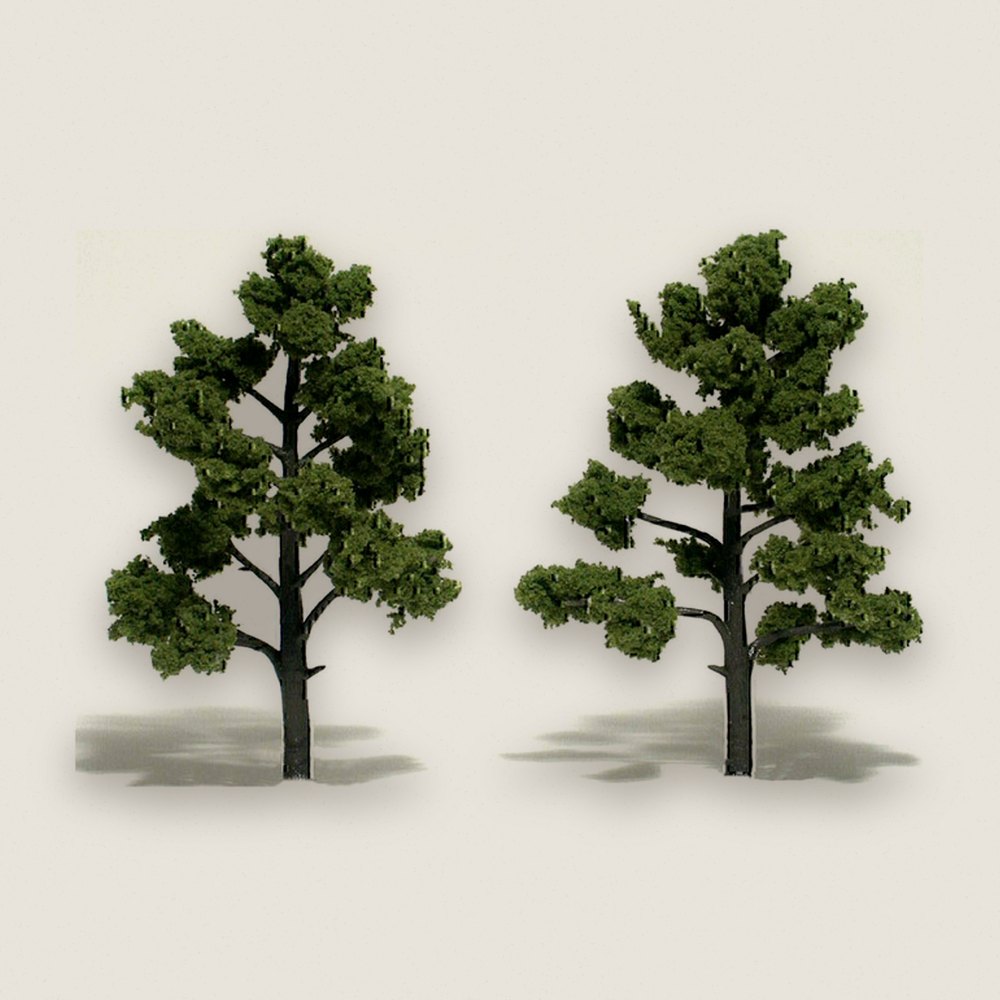 Tree, Pre-Assembled, Light Green, 6-7, Qty 2 - Woodland Scenics
