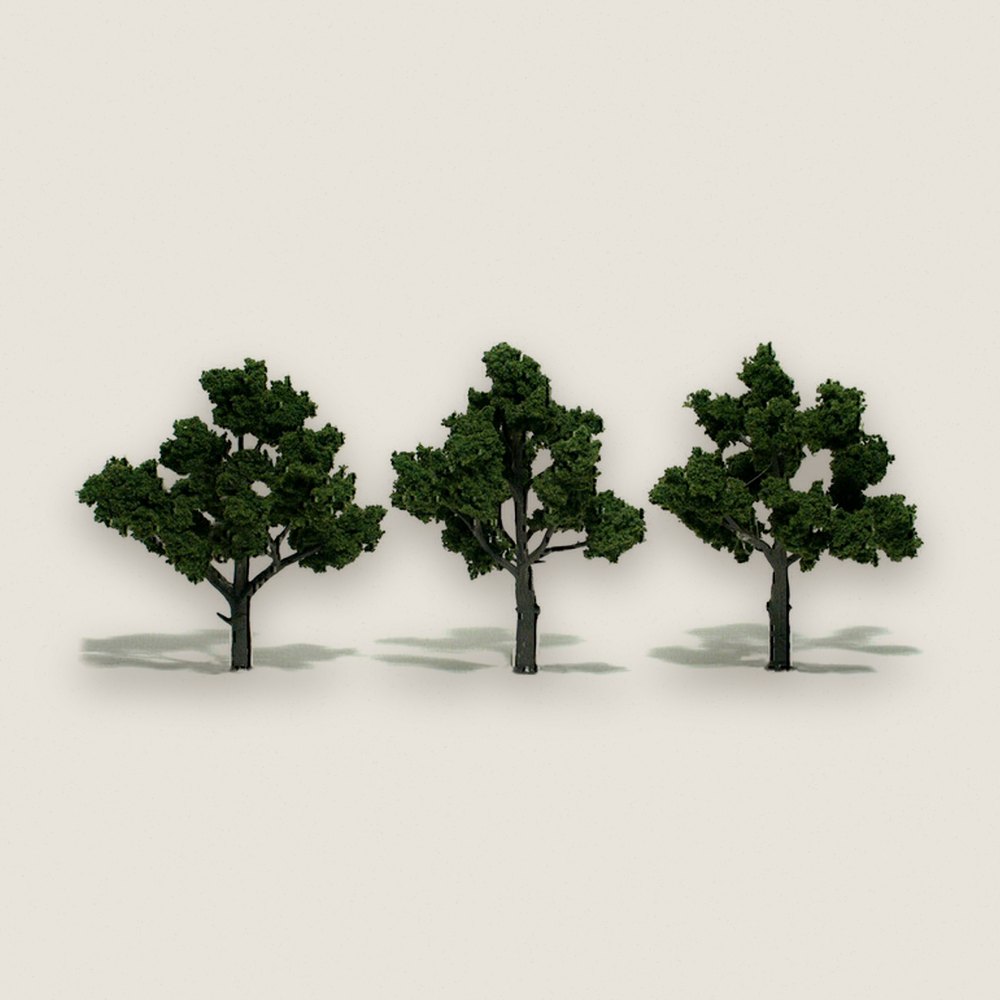 Tree, Pre-Assembled, Medium Green, 6-7, Qty 2 - Woodland Scenics