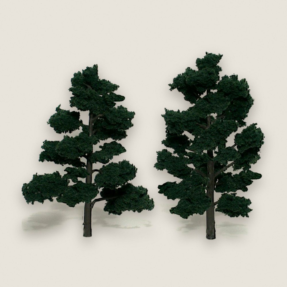 Tree, Ready-Made, Dark Green, 6-7, Qty 2 - Woodland Scenics