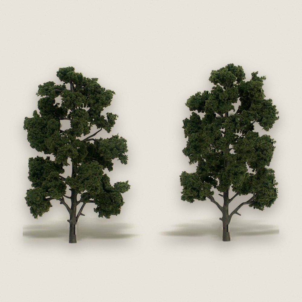 Tree, Pre-Assembled, Medium Green, 8-9, Pack of 2 - Woodland Scenics