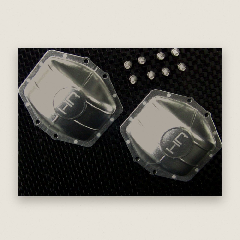 Aluminum Ar60 Axle Diff Covers (Silver) - Axial Yeti Wraith Ax10